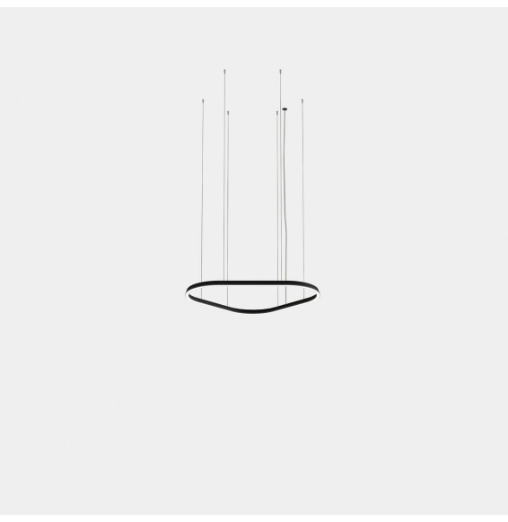 LedsC4 - Luminaria colgante triangular Geometric Mini 1000mm LED 64 blanco neutro 4000K ON-OFF blanco 4416lm
