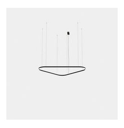 LedsC4 - Luminaria colgante triangular Geometric superficie doble LED 212 blanco neutro 4000K 0-10V oro 14672lm