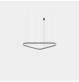 LedsC4 - Luminaria colgante triangular Geometric superficie doble LED 212 blanco neutro 4000K ON-OFF oro 14672lm