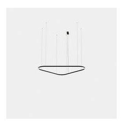 LedsC4 - Luminaria colgante triangular Geometric superficie doble LED 212 blanco neutro 4000K ON-OFF oro 14672lm