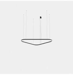 LedsC4 - Luminaria colgante triangular Geometric superficie doble LED 212 blanco cálido 3000K 0-10V blanco 13586lm