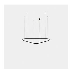LedsC4 - Luminaria colgante triangular Geometric superficie doble LED 212 blanco cálido 2700K DALI-2 negro 12500lm