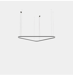 LedsC4 - Luminaria colgante triangular Geometric superficie 2500mm LED 168 blanco neutro 4000K ON-OFF oro 11717lm