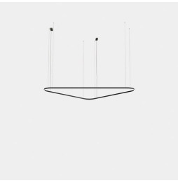 LedsC4 - Luminaria colgante triangular Geometric superficie 2500mm LED 168 blanco neutro 4000K ON-OFF oro 11717lm