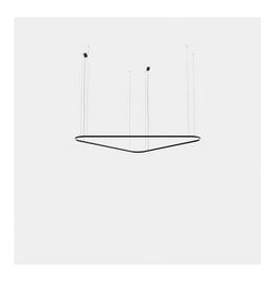 LedsC4 - Luminaria colgante triangular Geometric superficie 2500mm LED 168 blanco neutro 4000K ON-OFF oro 11717lm