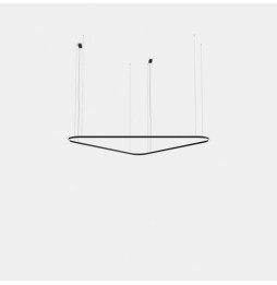 LedsC4 - Luminaria colgante triangular Geometric superficie 2500mm LED 168 blanco cálido 3000K ON-OFF oro 10849lm
