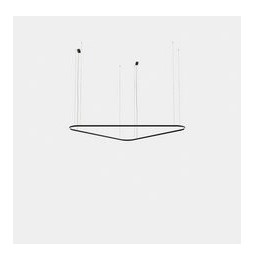 LedsC4 - Luminaria colgante triangular Geometric superficie 2500mm LED 168 blanco cálido 2700K ON-OFF blanco 9981lm
