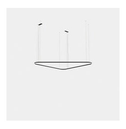 LedsC4 - Luminaria colgante triangular Geometric empotrable 2500mm LED 168 blanco cálido 2700K ON-OFF oro 9981lm