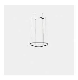 LedsC4 - Luminaria colgante triangular Geometric empotrable 1000mm LED 64 blanco cálido 2700K ON-OFF oro 3762lm