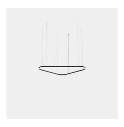 LedsC4 - Luminaria colgante triangular Geometric Mini doble LED 212 blanco neutro 4000K 0-10V oro 14672lm