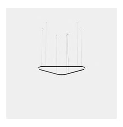 LedsC4 - Luminaria colgante triangular Geometric Mini doble LED 212 blanco neutro 4000K 0-10V blanco 14672lm