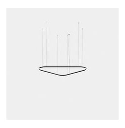 LedsC4 - Luminaria colgante triangular Geometric Mini doble LED 212 blanco neutro 4000K ON-OFF negro 14672lm