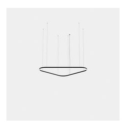 LedsC4 - Luminaria colgante triangular Geometric Mini doble LED 212 blanco neutro 4000K DALI-2 negro 14672lm