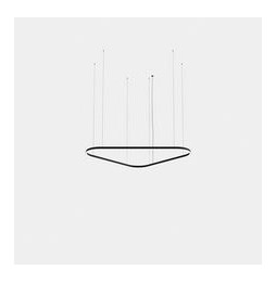 LedsC4 - Luminaria colgante triangular Geometric Mini doble LED 212 blanco cálido 3000K DALI-2 blanco 13586lm