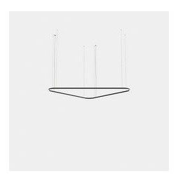 LedsC4 - Luminaria colgante triangular Geometric Mini 2500mm LED 168 blanco neutro 4000K ON-OFF negro 11717lm