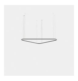 LedsC4 - Luminaria colgante triangular Geometric Mini 2500mm LED 168 blanco neutro 4000K ON-OFF oro 11717lm