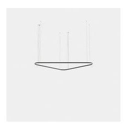 LedsC4 - Luminaria colgante triangular Geometric Mini 2500mm LED 168 blanco neutro 4000K DALI-2 oro 11717lm