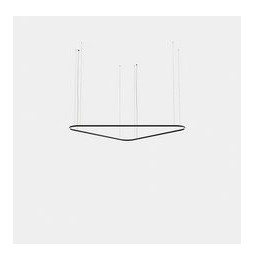 LedsC4 - Luminaria colgante triangular Geometric Mini 2500mm LED 168 blanco cálido 3000K 0-10V oro 10849lm