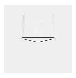 LedsC4 - Luminaria colgante triangular Geometric Mini 2500mm LED 168 blanco cálido 3000K ON-OFF oro 10849lm
