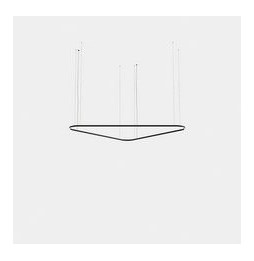 LedsC4 - Luminaria colgante triangular Geometric Mini 2500mm LED 168 blanco cálido 3000K ON-OFF blanco 10849lm