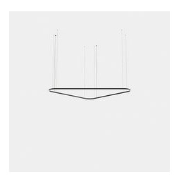 LedsC4 - Luminaria colgante triangular Geometric Mini 2500mm LED 168 blanco cálido 3000K DALI-2 blanco 10849lm