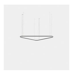LedsC4 - Luminaria colgante triangular Geometric Mini 2500mm LED 168 blanco cálido 3000K DALI-2 negro 10849lm