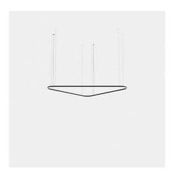 LedsC4 - Luminaria colgante triangular Geometric Mini 2500mm LED 168 blanco cálido 2700K 0-10V oro 9981lm