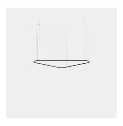 LedsC4 - Luminaria colgante triangular Geometric Mini 2500mm LED 168 blanco cálido 2700K DALI-2 oro 9981lm