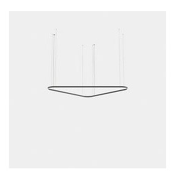 LedsC4 - Luminaria colgante triangular Geometric Mini 2500mm LED 168 blanco cálido 2700K DALI-2 blanco 9981lm