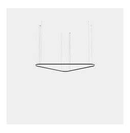 LedsC4 - Luminaria colgante triangular Geometric Mini 2500mm LED 168 blanco cálido 2700K ON-OFF negro 9981lm