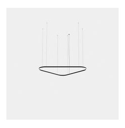 LedsC4 - Luminaria colgante triangular Geometric Mini 1600mm LED 106 blanco neutro 4000K 0-10V oro 7336lm