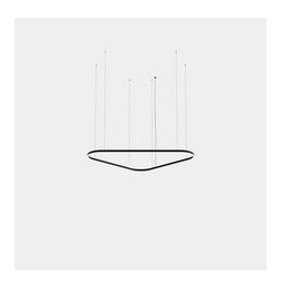 LedsC4 - Luminaria colgante triangular Geometric Mini 1600mm LED 106 blanco neutro 4000K ON-OFF negro 7336lm