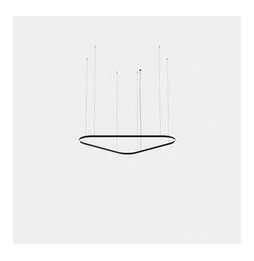LedsC4 - Luminaria colgante triangular Geometric Mini 1600mm LED 106 blanco cálido 3000K ON-OFF blanco 6793lm