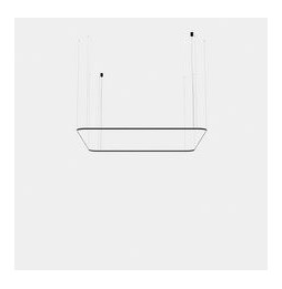 LedsC4 - Luminaria colgante cuadrada Geometric empotrable 4000x4000mm LED 315 blanco cálido 3000K 0-10V blanco 20449lm