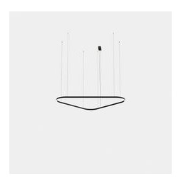LedsC4 - Luminaria colgante triangular Geometric superficie 1600mm LED 106 blanco neutro 4000K ON-OFF oro 7336lm
