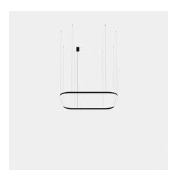 LedsC4 - Luminaria colgante cuadrada Geometric empotrable 1600x1600mm LED 121 blanco cálido 3000K DALI-2 oro 7777lm