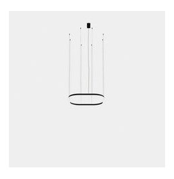 LedsC4 - Luminaria colgante cuadrada Geometric empotrable 1000x1000mm LED 72 blanco neutro 4000K ON-OFF negro 4978lm