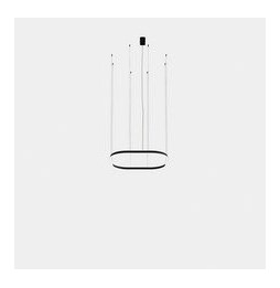 LedsC4 - Luminaria colgante cuadrada Geometric empotrable 1000x1000mm LED 72 blanco cálido 2700K 0-10V negro 4240lm