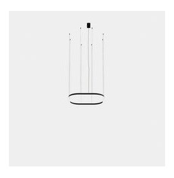 LedsC4 - Luminaria colgante cuadrada Geometric empotrable 1000x1000mm LED 72 blanco cálido 2700K DALI-2 blanco 4240lm