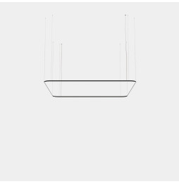 LedsC4 - Luminaria colgante cuadrada Geometric Mini 4000x4000mm LED 315 blanco cálido 3000K 0-10V blanco 20449lm