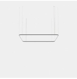 LedsC4 - Luminaria colgante cuadrada Geometric Mini 4000x4000mm LED 315 blanco cálido 3000K DALI-2 negro 20449lm