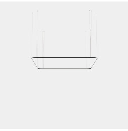 LedsC4 - Luminaria colgante cuadrada Geometric Mini 4000x4000mm LED 315 blanco cálido 3000K DALI-2 blanco 20449lm