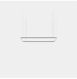 LedsC4 - Luminaria colgante rectangular Geometric Mini 4000x2500mm LED 96 blanco cálido 2700K DALI-2 oro 5698lm