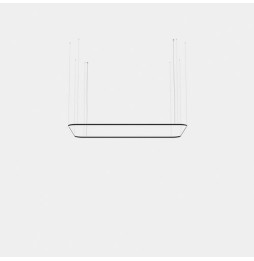 LedsC4 - Luminaria colgante rectangular Geometric Mini 4000x2500mm LED 96 blanco cálido 2700K DALI-2 blanco 5698lm