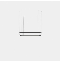 LedsC4 - Luminaria colgante rectangular Geometric Mini 2500x1600mm LED 157 blanco neutro 4000K DALI-2 blanco 10965lm