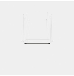 LedsC4 - Luminaria colgante rectangular Geometric Mini 2500x1600mm LED 157 blanco cálido 2700K ON-OFF blanco 9341lm