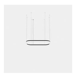 LedsC4 - Luminaria colgante rectangular Geometric Mini 1600x1000mm LED 255 blanco neutro 4000K ON-OFF negro 17808lm