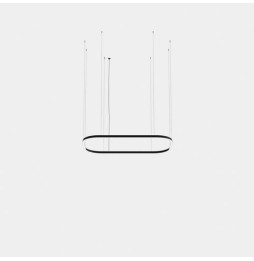 LedsC4 - Luminaria colgante rectangular Geometric Mini 1600x1000mm LED 255 blanco cálido 3000K 0-10V blanco 16489lm