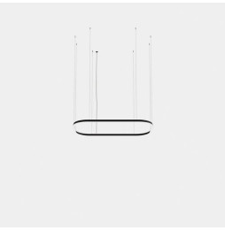 LedsC4 - Luminaria colgante rectangular Geometric Mini 1600x1000mm LED 255 blanco cálido 3000K ON-OFF oro 16489lm