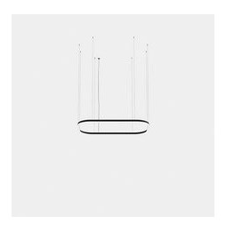 LedsC4 - Luminaria colgante rectangular Geometric Mini 1600x1000mm LED 255 blanco cálido 3000K 0-10V negro 16489lm